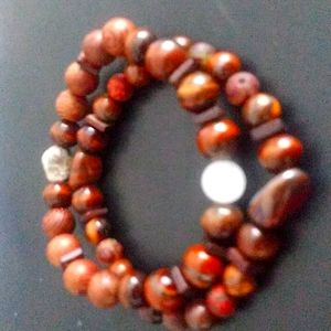Beautiful handcrafted Tiger's Eye and Wooden Beads